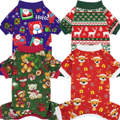 XPUDAC dog Christmas pajamas reindeer front view for a cozy festive look