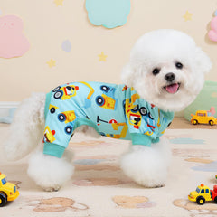 XPUDAC dog pajamas easy to wear with elastic cuffs for quick changes.