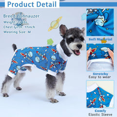 XPUDAC dog pajamas with shark pattern add playful style for celebrations.