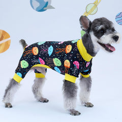 XPUDAC soft-material dog pajamas feel gentle on skin.