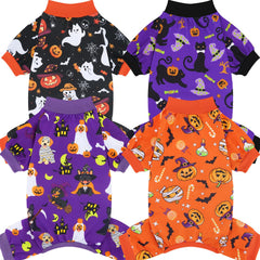 XPUDAC Halloween dog pajamas ghost pattern for festive photo moments