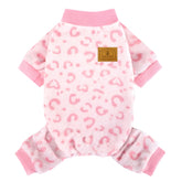 XPUDAC Pijama para perros Leopardo Rosa XL, vista frontal y cálida