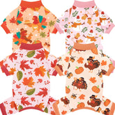 XPUDAC Thanksgiving turkey dog pajamas front view cozy fall lounging