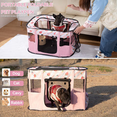 XRG Play Pen 360-degree mesh view provides airy ventilation and visibility.