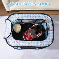 XRG portable pet playpen folding design demonstrates convenient storage.