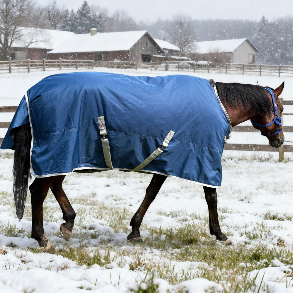XUANNIAO Winter 1200D blanket front view shows rugged turnout protection for daily rides