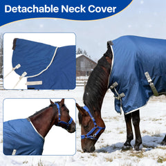 XUANNIAO Winter 1200D blanket side view highlights weather resistance and secure fit