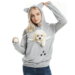 XUDREZ unisex pouch hoodie with front pocket for hands-free outings.