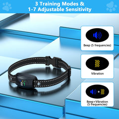 Xuwibaje large-dog bark collar worn during gentle training