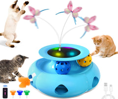 Xuyub 3in1 interactive cat toy butterfly in action for engaging play and hunting instincts