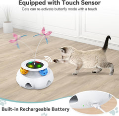 Xuyub USB-rechargeable cat toy with extended playtime