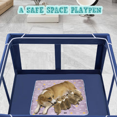 XVISHX puppy playpen thickened tubes reinforce a sturdy frame