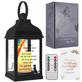 XXSTAR dog memorial lantern front view glowing softly for a tranquil remembrance.