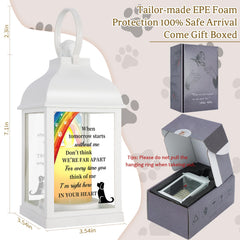 XXSTAR dog memorial lantern on grave provides a serene night glow for remembrance.