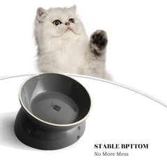 Y YHY cat bowls grey large-capacity means fewer refills.