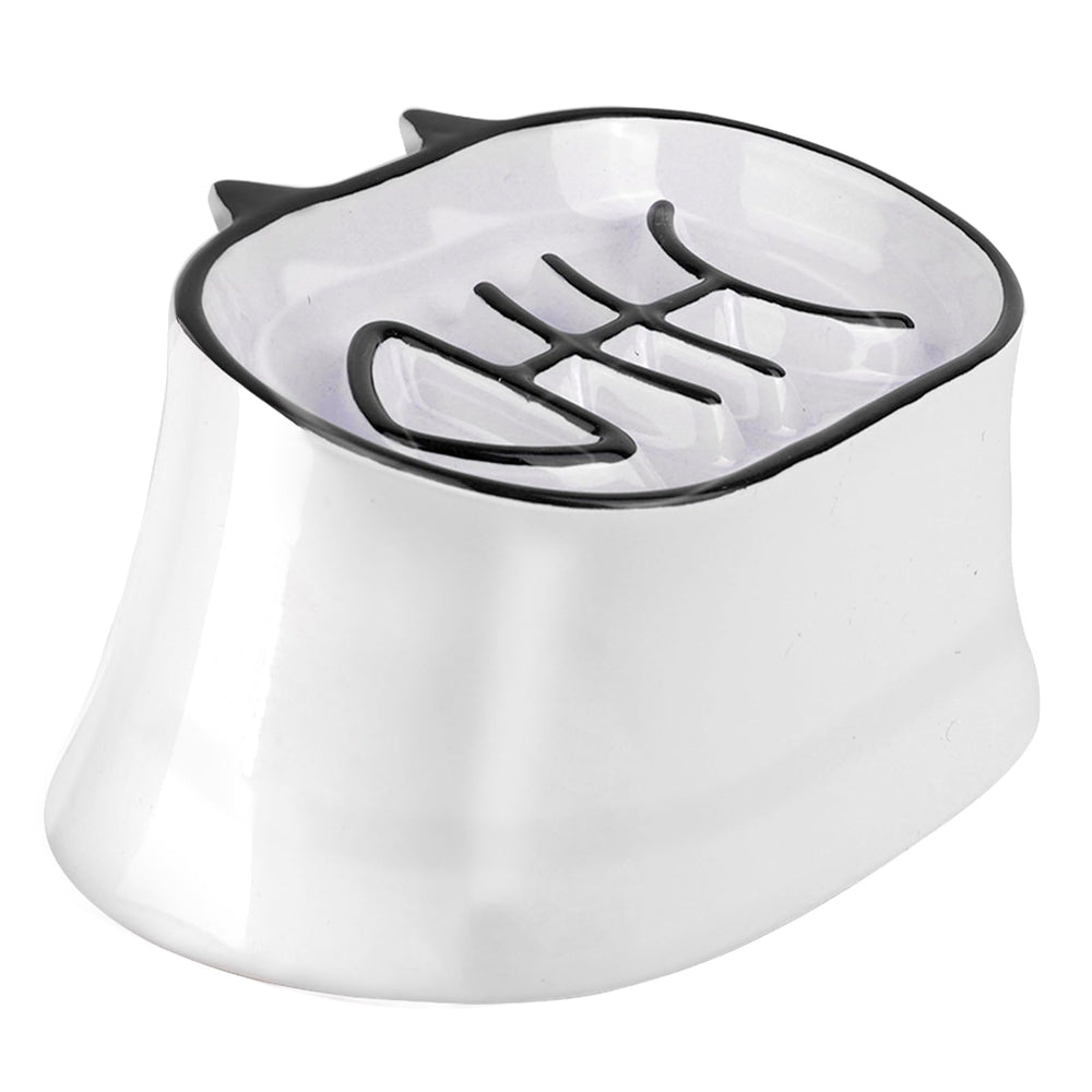 Y YHY elevated cat bowl with tilt design supports comfortable, slower feeding.