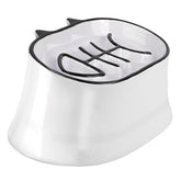 Y YHY elevated cat bowl with tilt design supports comfortable, slower feeding.