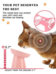 Y YHY shallow wide pink cat bowl enhances whisker comfort and reduces spills.