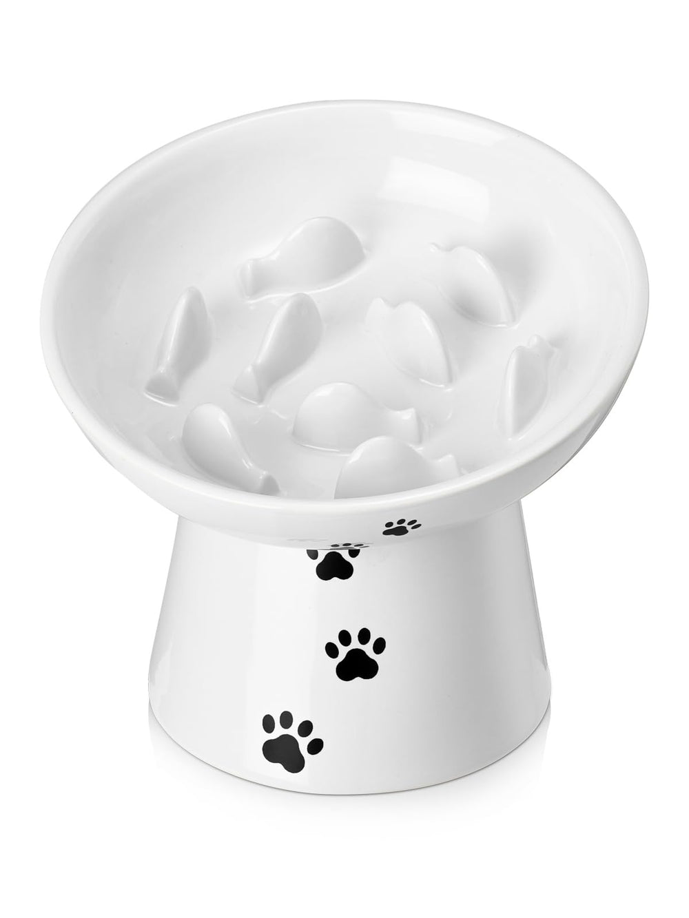 Y YHY slow feeder bowl front view highlights elevated design for comfortable eating