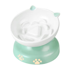 Y YHY slow feeder cat bowl tilted design promotes slower eating during meals