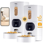 Yakry automatic cat feeder camera front view shows remote monitoring capability