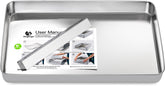 Yangbaga stainless steel reusable litter tray, side view, durable rust-proof construction for long-term use.