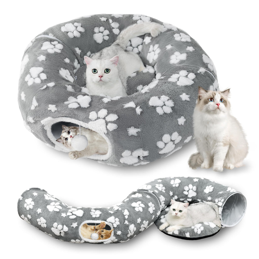 Yaning cat tunnel for indoor cats offers a cozy play space with a compact footprint.