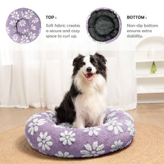Yaning donut bed 360-degree calming design aids anxiety relief and restful sleep.