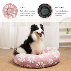 Yaning Donut Bed removable cover image highlighting easy machine-wash care