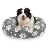 Yaning donut bed with ultra-soft plush fabric for cozy naps