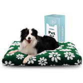 Yaning Large Dog Bed front view with plush fabric for cozy naps