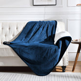 Yaning waterproof blanket on bed and couch protects against pet spills.