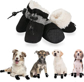 YAODHAOD dog winter bootie with inside fleece keeps paws warm during cold walks