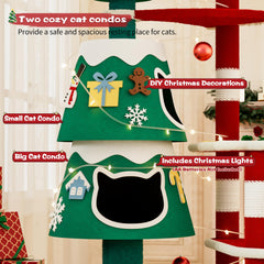 YARUOMY Christmas Cat Tree thick sisal posts satisfy scratching and keep claws active