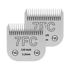 YAZIYIR 7FC blade 1/8 inch close-up for precise pet grooming