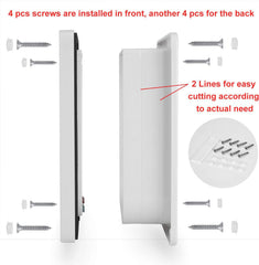 Ycozy XL cat door installation kit includes screws for adjustable depth installation.