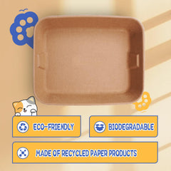 YCSKJK disposable cat litter box sturdy side view shows durable construction