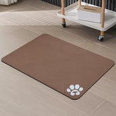 YCT alfombrilla para perros y gatos con antideslizante y logotipo de huellas.
