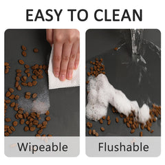 YCT Pet Feeding Mat footprint design adds style during meals