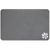YCT Pet Feeding Mat with nonslip dark grey backing keeps floors clean during meals