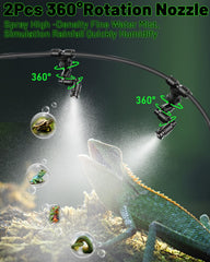 Ycxydr reptile misting kit demonstrates simple DIY terrarium installation