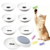 YEAHGO cat bowls with non-slip base prevent spills during meals.