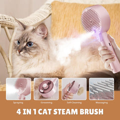 YEAHGO Cat Steam Brush ofrece masaje suave para pelaje y piel de tu gato