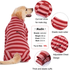 Yeapeeto easy pullover stretchy dog onesie makes dressing quick and comfortable.
