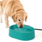 Yeatruojeet heated water bowl for outdoor use keeps pets hydrated in cold weather.
