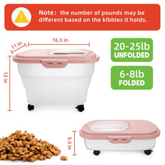 YECERCAN Airtight Pet Food Container lid seals with silicone for freshness
