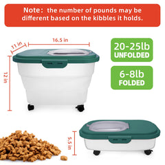 YECERCAN container on detachable wheels eases movement when full
