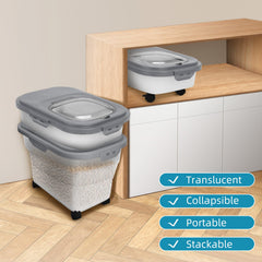 YECERCAN-transparent-pet-food-container highlights visibility to monitor kibble levels.