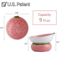 Yeexoxow elevated cat bowl angle helps comfortable feeding for back and digestion support.