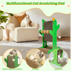 YEMOO cat scratcher with sisal balls encouraging interactive play and claw maintenance